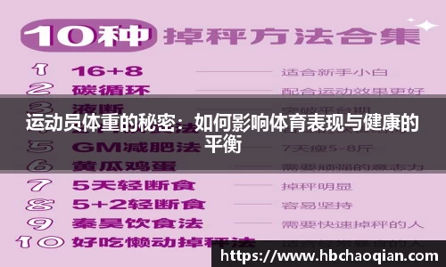 运动员体重的秘密：如何影响体育表现与健康的平衡